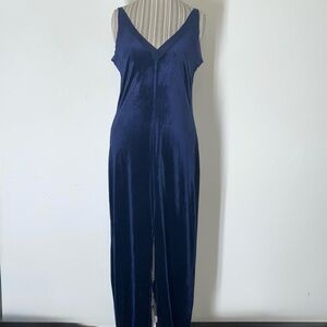 Elegant Asymmetrical Navy Dress